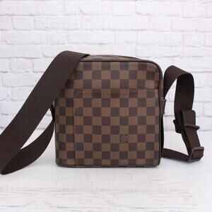 Louis Vuitton Olav PM Crossbody Damier Ebene Messenger Small Leather Purse A2216